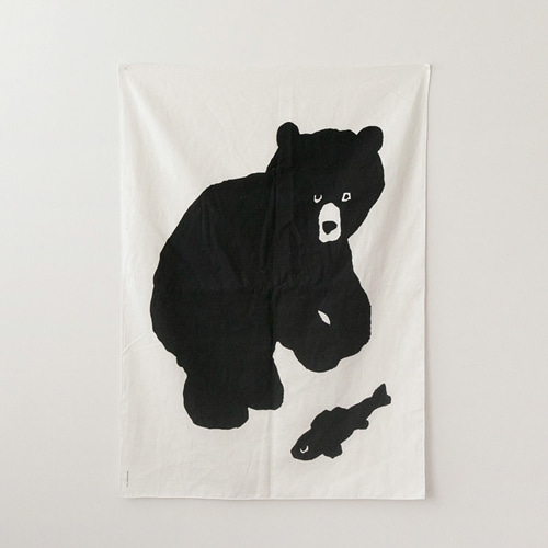 웜그레이테일 패브릭 포스터 Black Bear Fabric