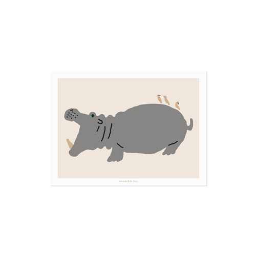 웜그레이테일 카드 Hippo Post Card