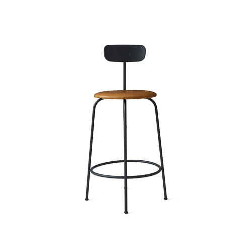 메누 에프터룸 카운터 체어Afteroom Counter Chair Black Steel / Dunes Cognac 21000
