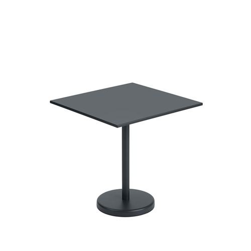 무토 리니어 스틸 카페 테이블 Linear Steel Cafe Table Square Black