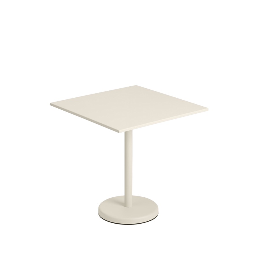 무토 리니어 스틸 카페 테이블 Linear Steel Cafe Table Square H73, Off-White