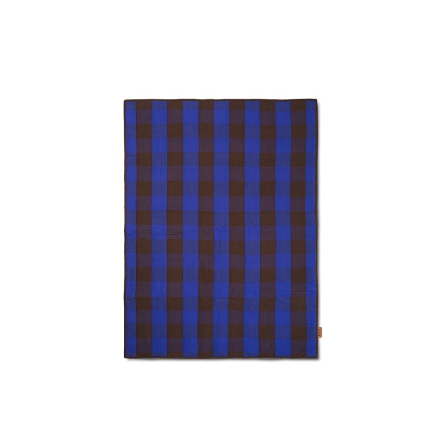 *펌리빙 그랜드 퀼티드 블랑켓 Grand Quilted Blanket Choco/Bright Blue