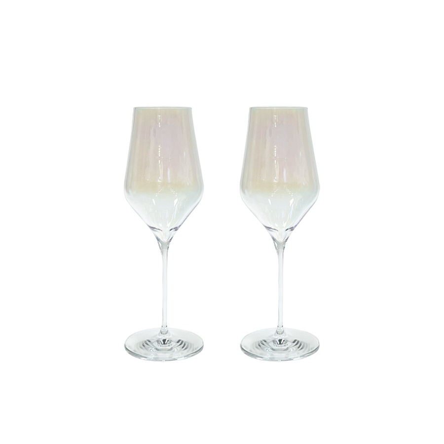 플라워베리 블랑 와인 글라스 Blanc Wine Glass Medium Aurora Pearl