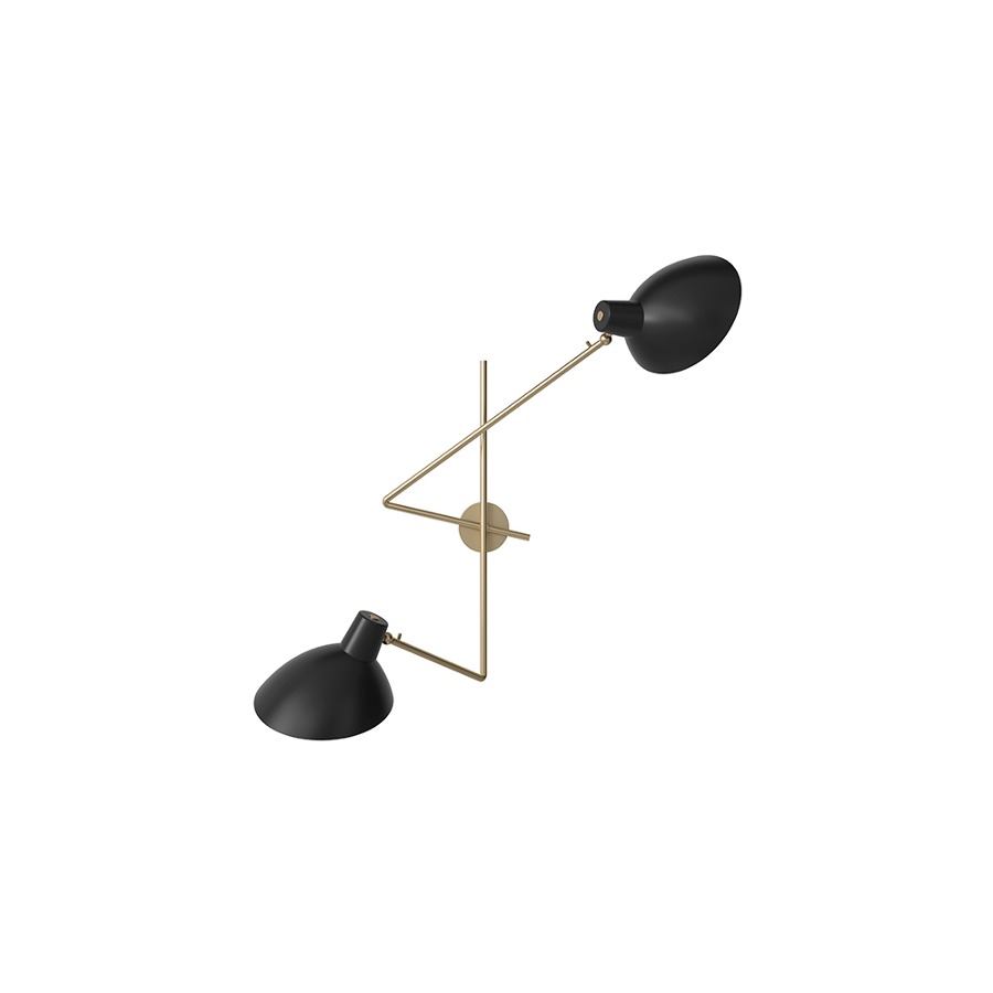 아스텝 신콴타 트윈 월 램프 VV Cinquanta Twin Wall Lamp Brass/Black