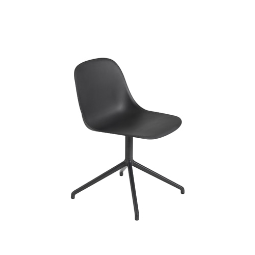무토 화이버 사이드 체어 스위블 Fiber Side Chair Swivel Base Black/Black