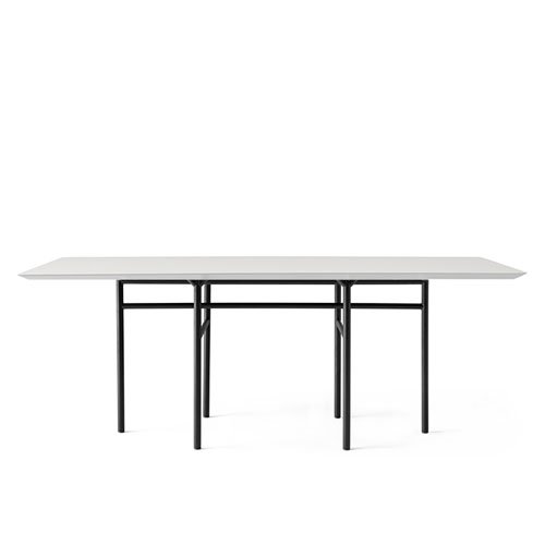 메누 스네어가드 다이닝 테이블 Snaregade Dining Table Rectangular Black Steel / Mushroom Linoleum