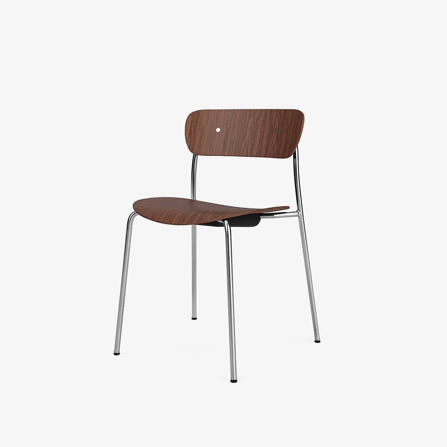 앤트레디션 파빌리온 체어 AV1 Pavilion Chair AV1 Chrome / Lacquered Walnut / Chrome Fitting