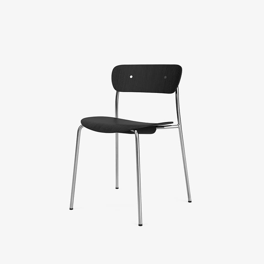 앤트레디션 파빌리온 체어 AV1 Pavilion Chair AV1 Chrome / Black Lacquered Oak / Chrome Fitting