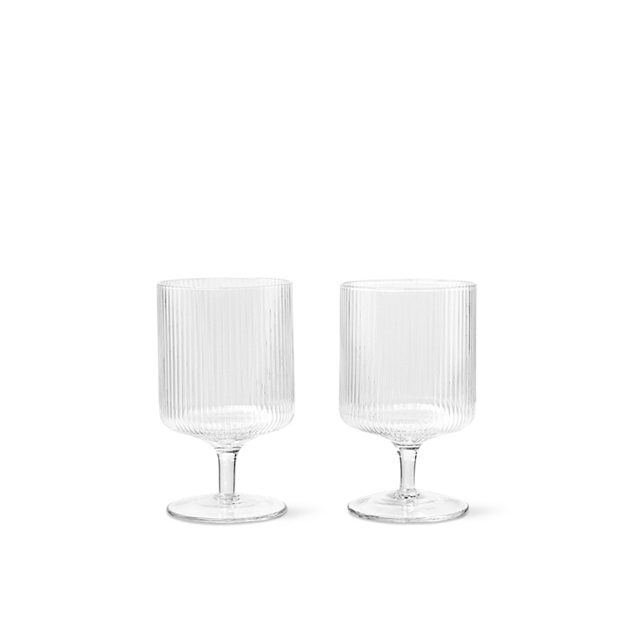 펌리빙 리플 와인 글라스 Ripple Wine Glasses Clear