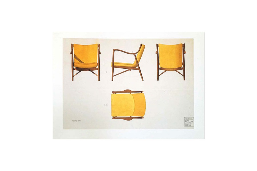 핀율 Sketch lll Yellow Chair 50x70 (액자포함)