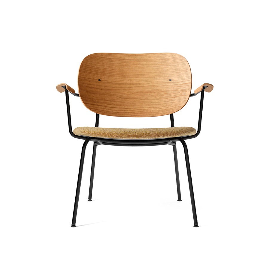 오도 코펜하겐 코 라운지 체어 Co Lounge Chair, Seat Upholstered Black/Oak/Moss022
