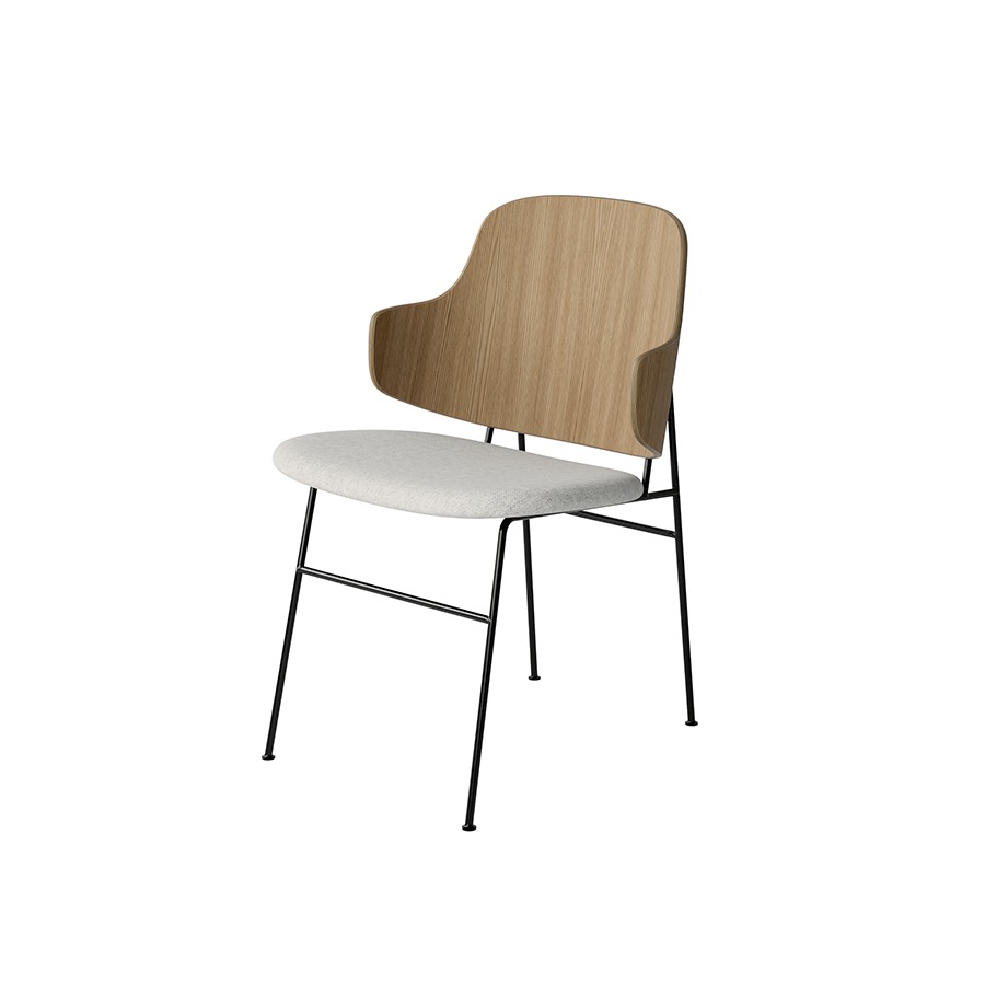 오도 코펜하겐 펭귄 다이닝 체어 Penguin Dining Chair, Seat Upholstered Black/Oak/Hallingdal110