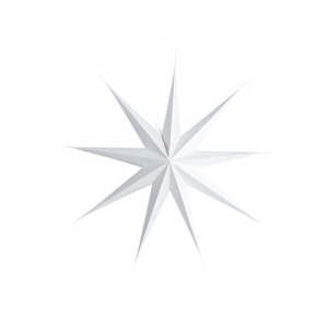 Ornament Star 9point 87 White