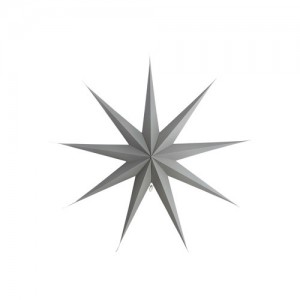Ornament Star 9point 87 Grey