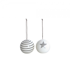 Ornament Stripes and Starset of 2 Small
