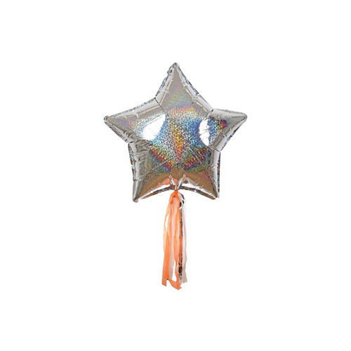 Silver Sparkly Star Balloon