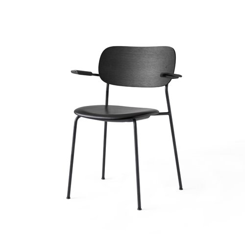 메누 코 체어 W 암레스트Co Chair w Armrest, Seat Upholstered Black / Black Oak / Dakar 0842