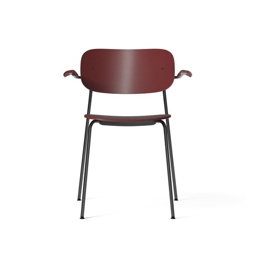 메누 코 체어 W 암레스트Co Chair w Armrest Black Steel Burend Red Plastic