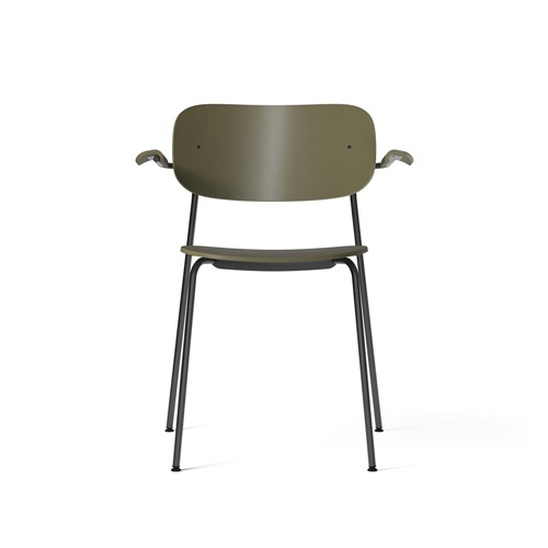 메누 코 체어 W 암레스트Co Chair w Armrest Black Steel Olive Plastic