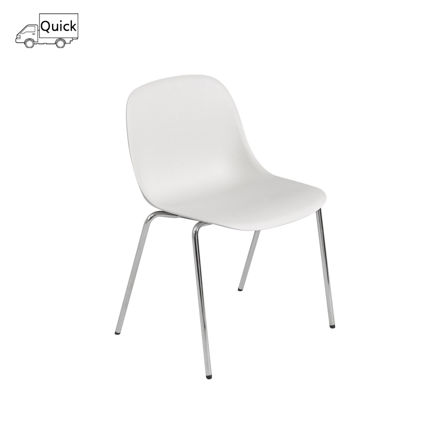 무토 화이버 사이드 체어 A베이스 Fiber Side Chair A-Base White/Chrome