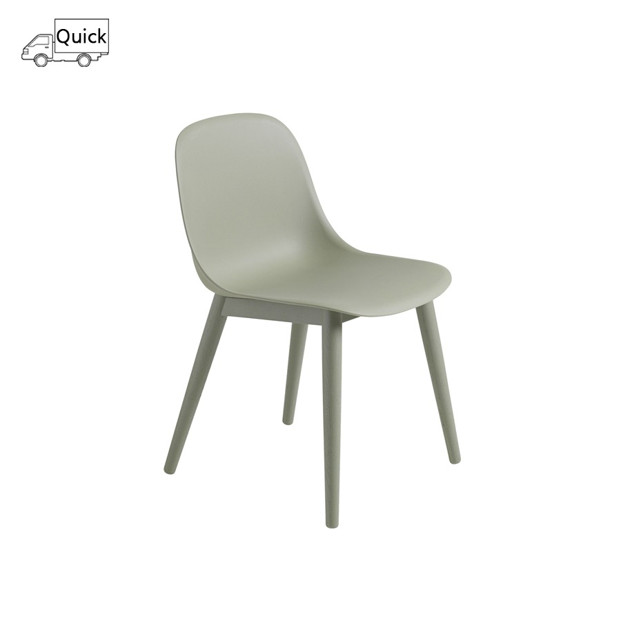 무토 화이버 사이드 체어 Fiber Side Chair Wood Base Dusty Green/Dusty Green