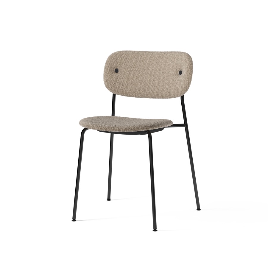 메누 코 체어Co Chair Fully Upholstered Black Steel / Lupo Sand