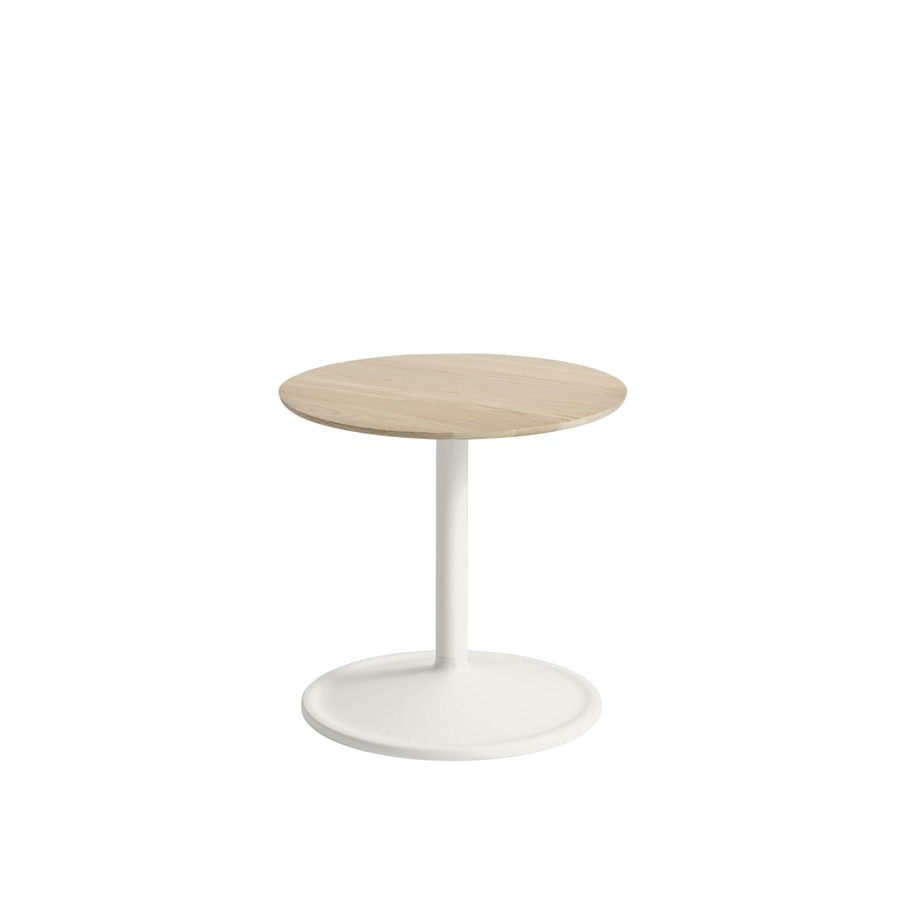 무토 소프트 사이드 테이블 Soft Side Table Round 2size, Soild Oak / Off White