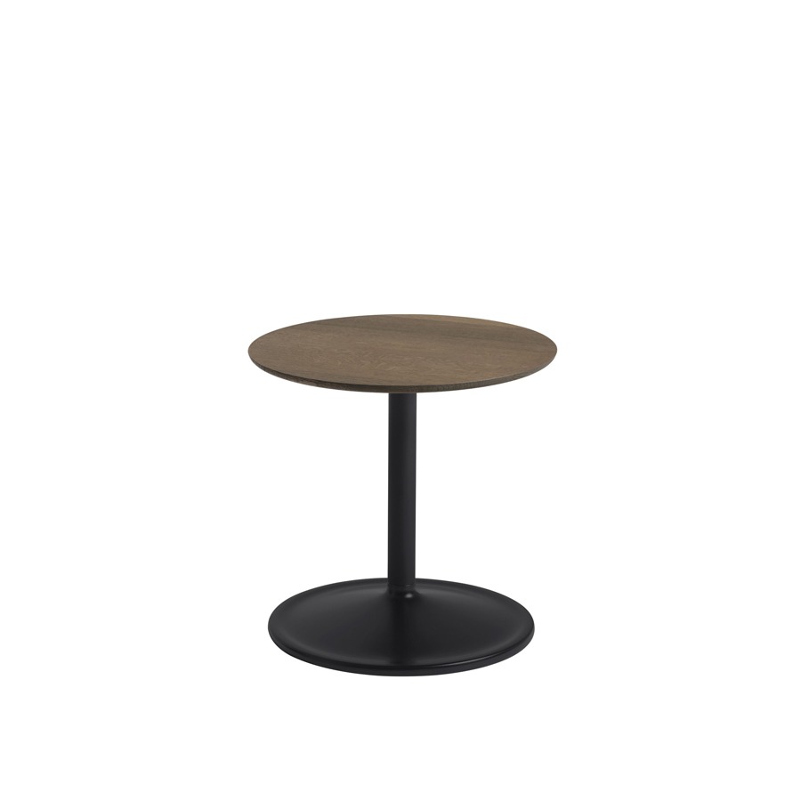 무토 소프트 사이드 테이블 Soft Side Table Round Soild Smoked Oak/Black2 Size