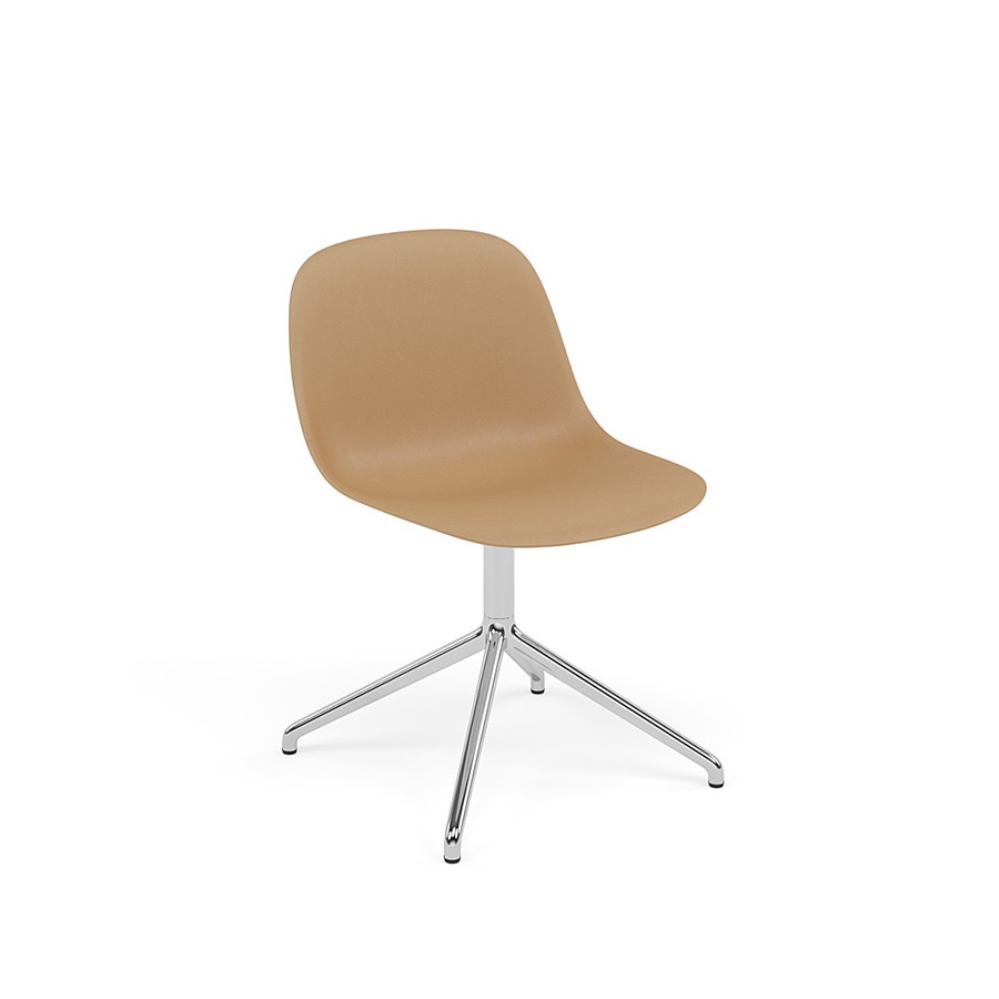 무토 화이버 사이드 체어 스위블 Fiber Side Chair Swivel Aluminum Base/Ochre