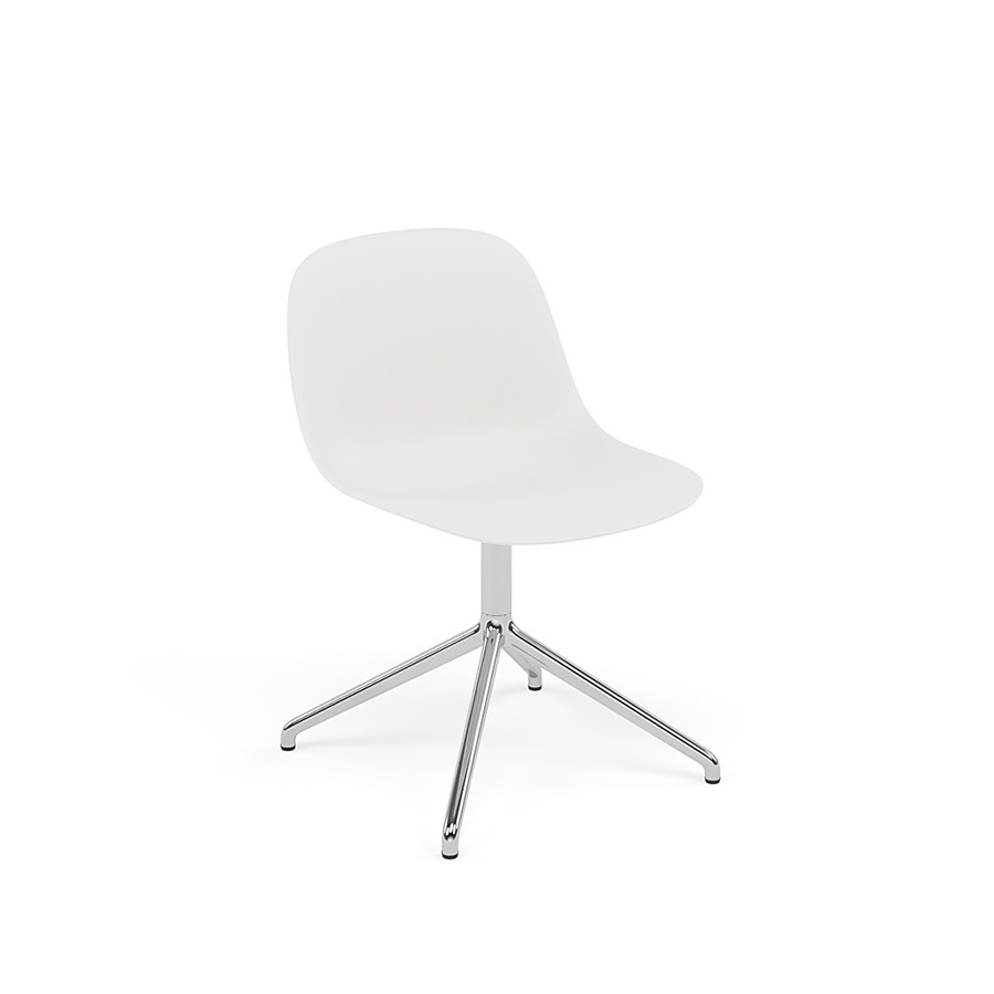 무토 화이버 사이드 체어 스위블 Fiber Side Chair Swivel Aluminum Base/White