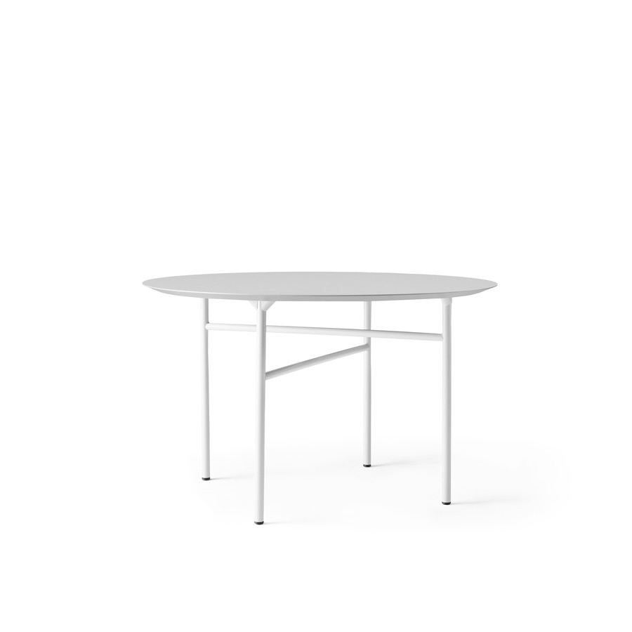 메누 스네어가드 다이닝 테이블 라운드 Snaregade Dining Table ∅120 Light Grey Steel / Mushroom Linoleum