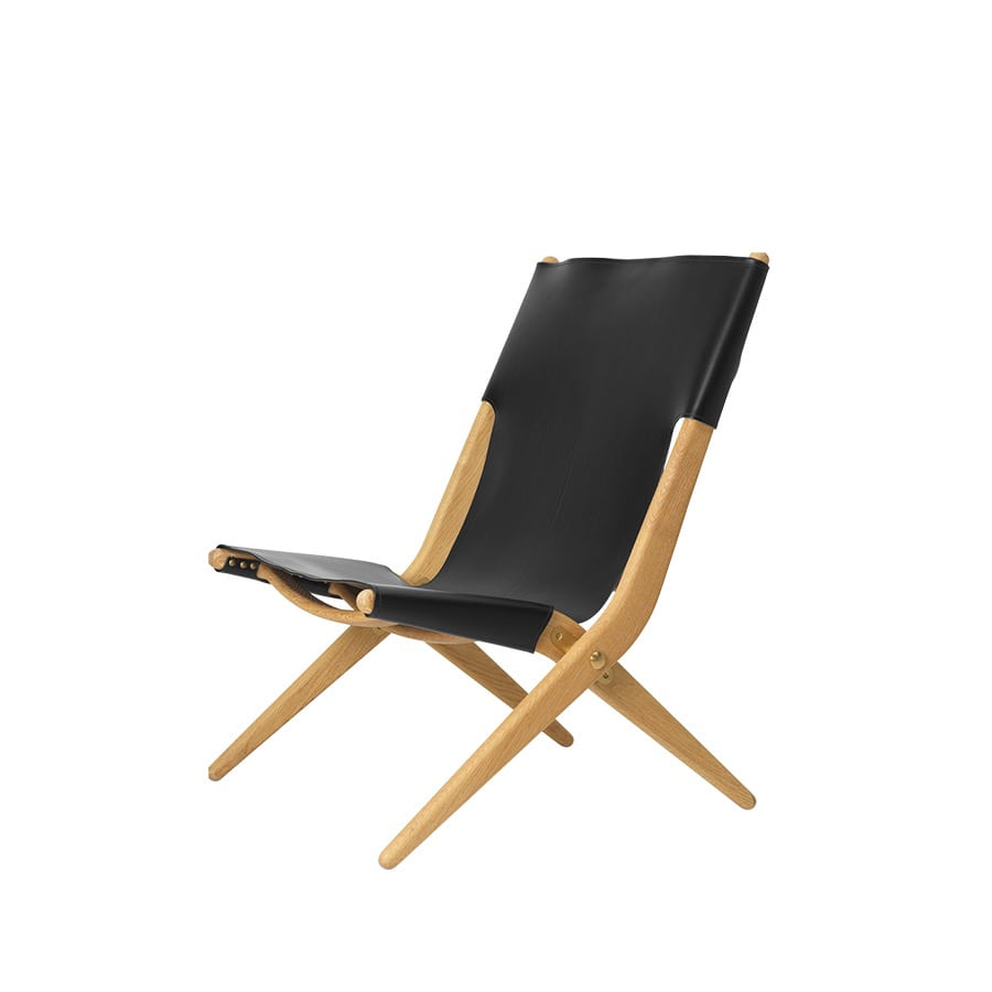 바이라센 삭스 체어 Saxe Chair Natural Oak / Black Leather