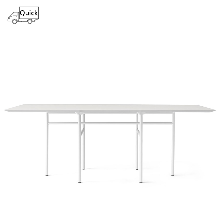 메누 스네어가드 다이닝 테이블 Snaregade Dining Table Rectangular Light Grey Steel / Mushroom Linoleum