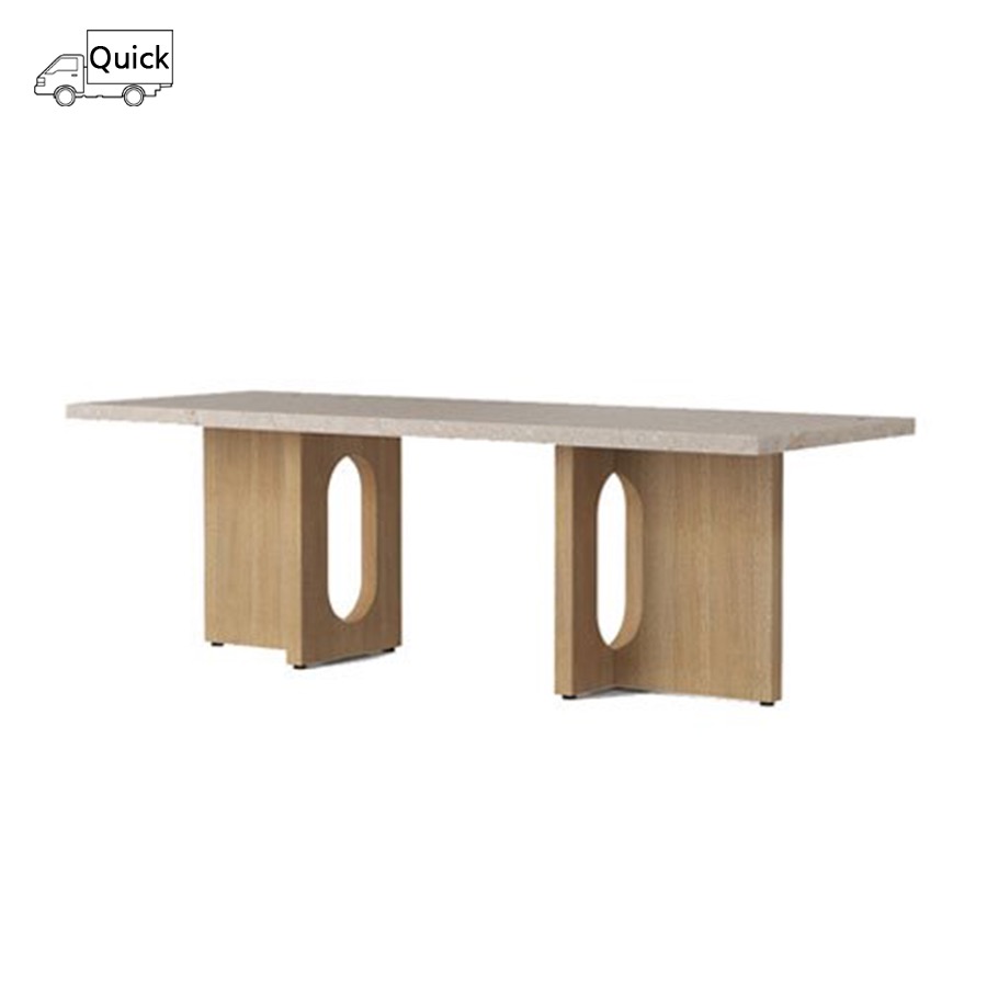 메누 엔드로진 라운지 테이블 Androgyne Lounge Table Natural Oak / Kunis Breccia Stone