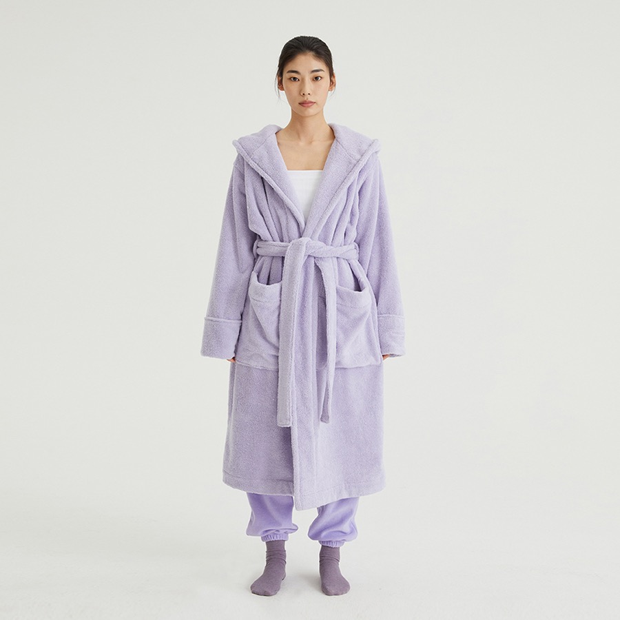 후드 샤워 가운 Hooded Bath Robe Purple