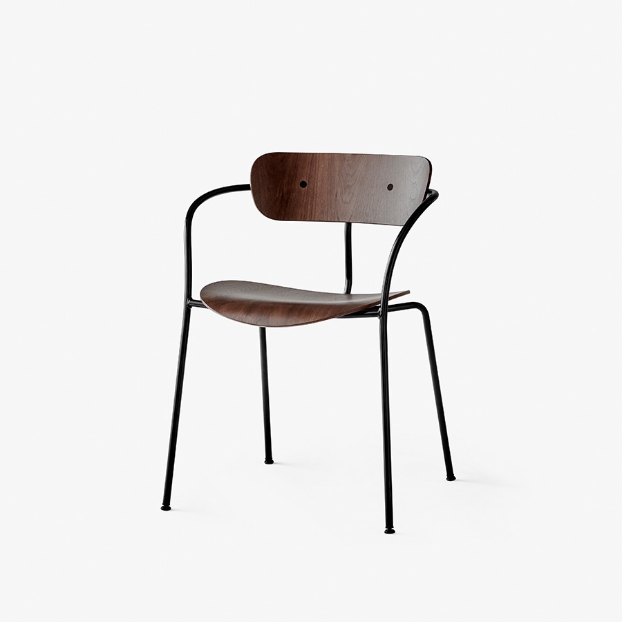 앤트레디션 파빌리온 암체어 AV2 Pavilion Arm Chair AV2 Black / Lacquered Walnut