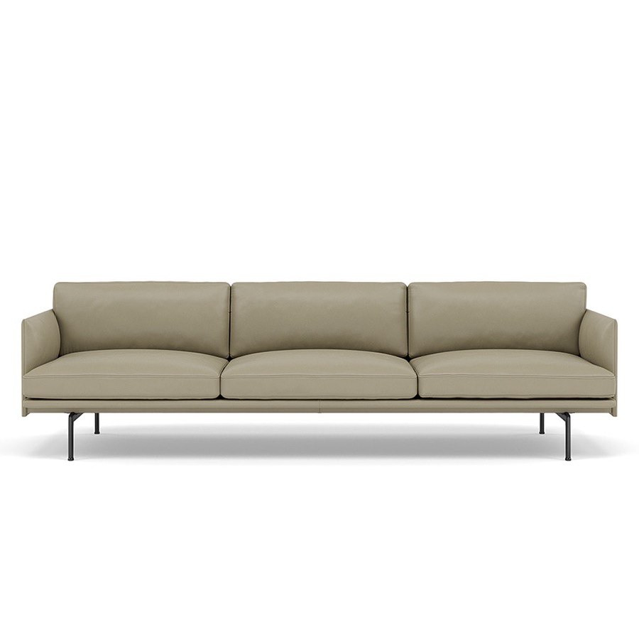 무토 아웃라인 소파 Outline Sofa 3½Seater Refine Leather Stone