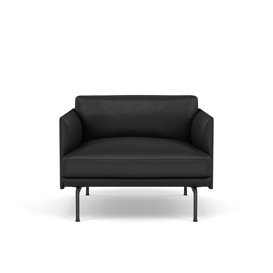 무토 아웃라인 체어 Outline Chair Black Base / Refine Leather Black