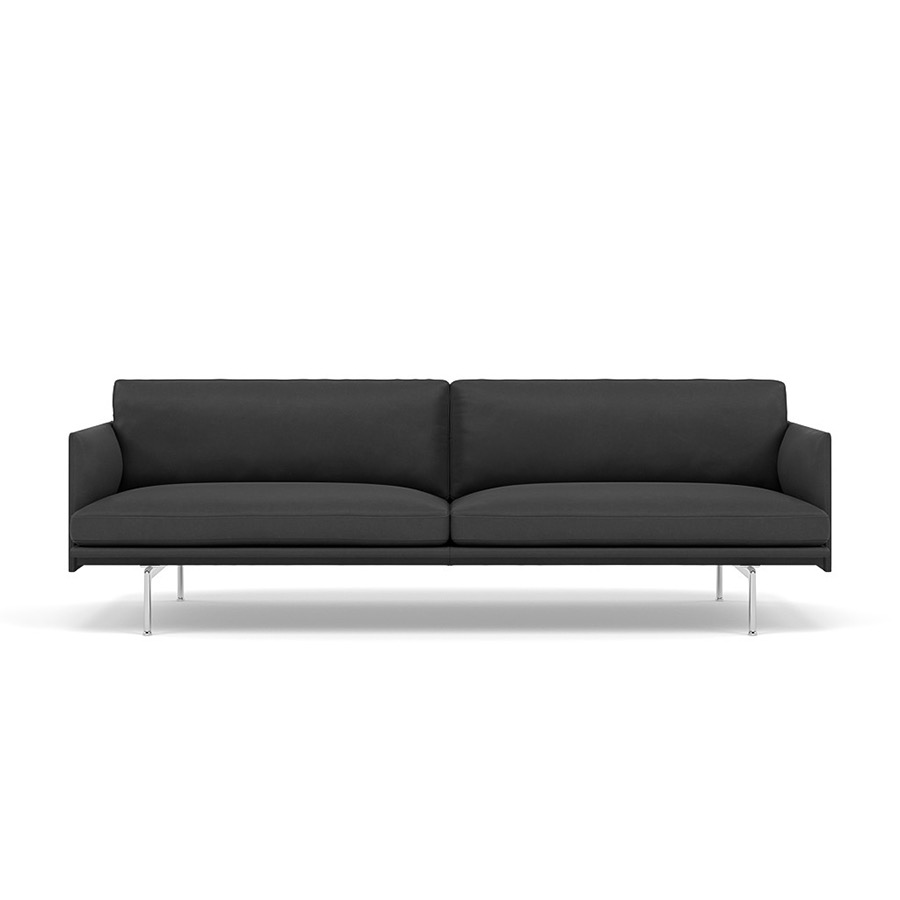 무토 아웃라인 소파 Outline Sofa 3Seater Aluminum Base / Easy Leather Black