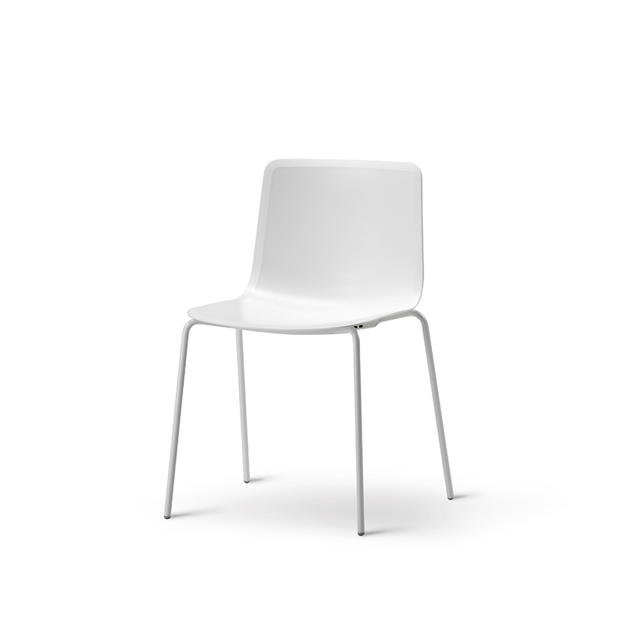 프레데리시아 파토 체어 Pato Chair 4 Leg Chrome/White