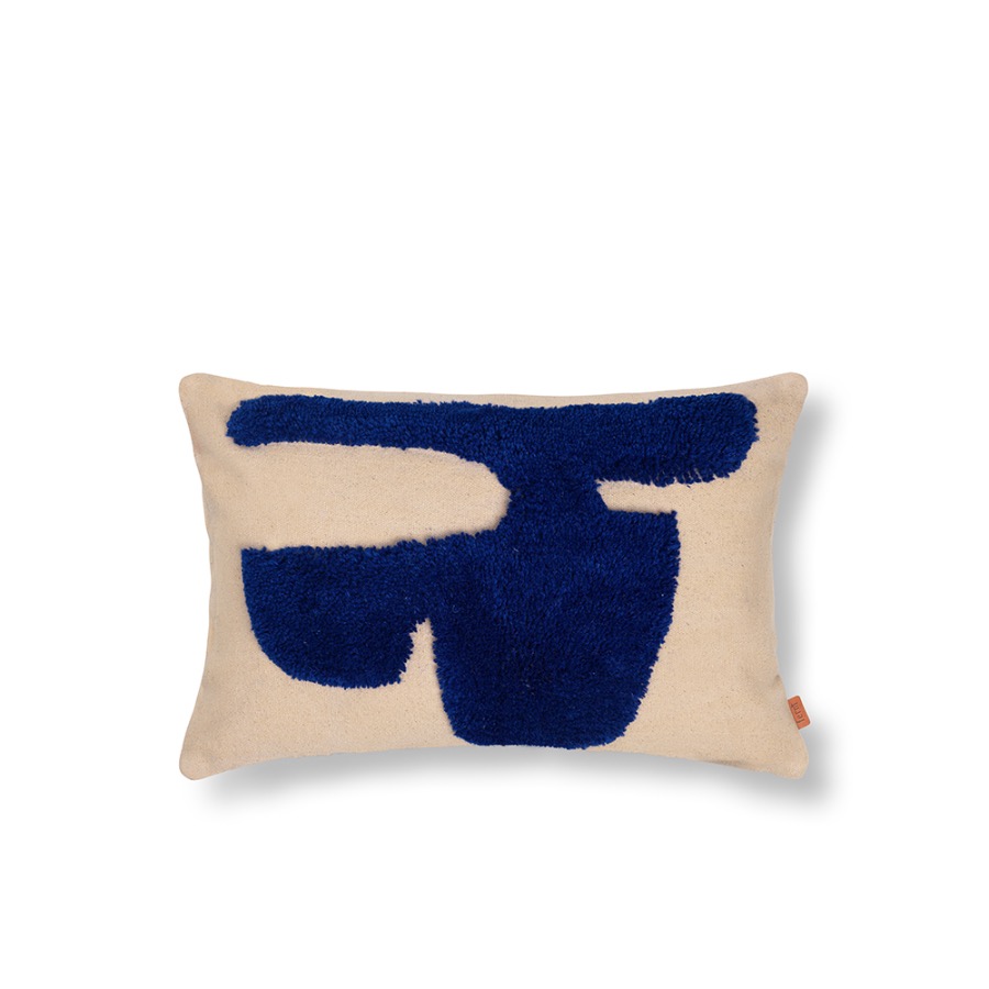 펌리빙 레이 쿠션 Lay Cushion Rectangular, 60x40 Sand/Bright Blue