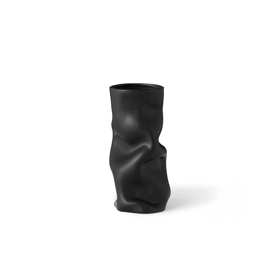 메누 콜랩스 베이스 Collapse Vase H30, Black
