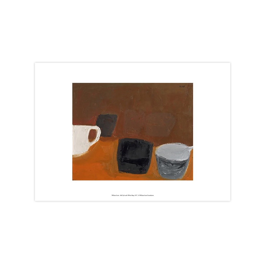 윌리엄 스콧 Still Life with White Mug 30 x 40 (액자 포함)