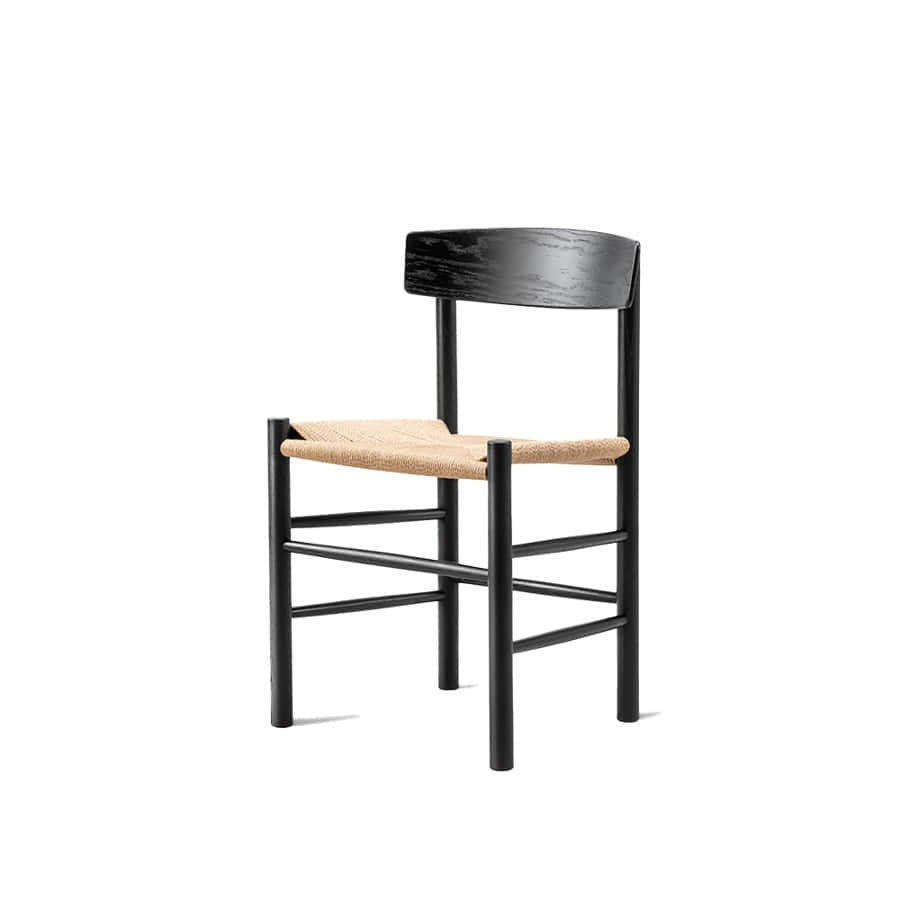 프레데리시아 J39 다이닝 체어 J39 Dining Chair Beech Black / Natural Paper Cord