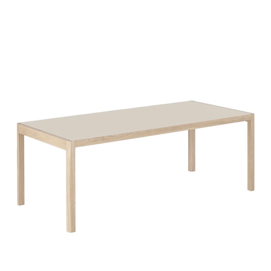 무토 워크샵 테이블  Workshop Table 200 Oak / Warm Grey Linoleum
