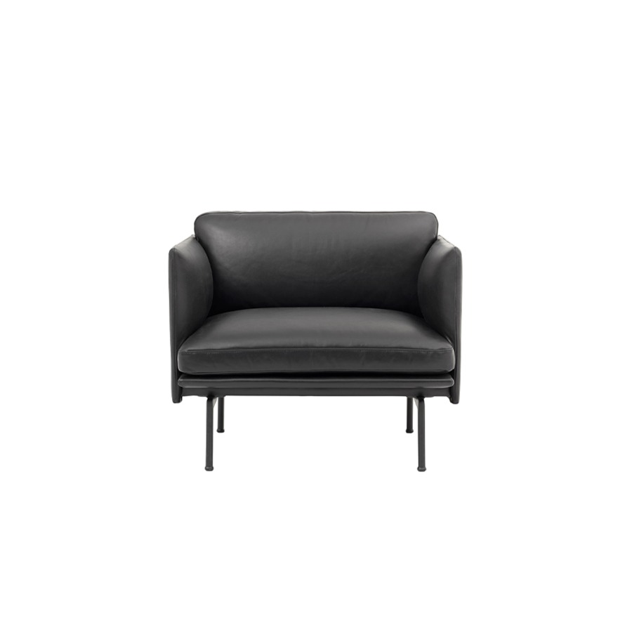 무토 아웃라인 체어 Outline Chair Black/Refine Leather Black