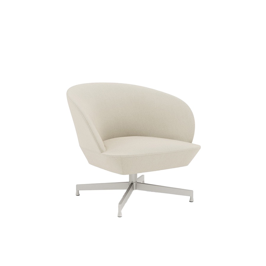 무토 오슬로 라운지 체어 Oslo Lounge Chair Swivel Base Grey / Vidar 146