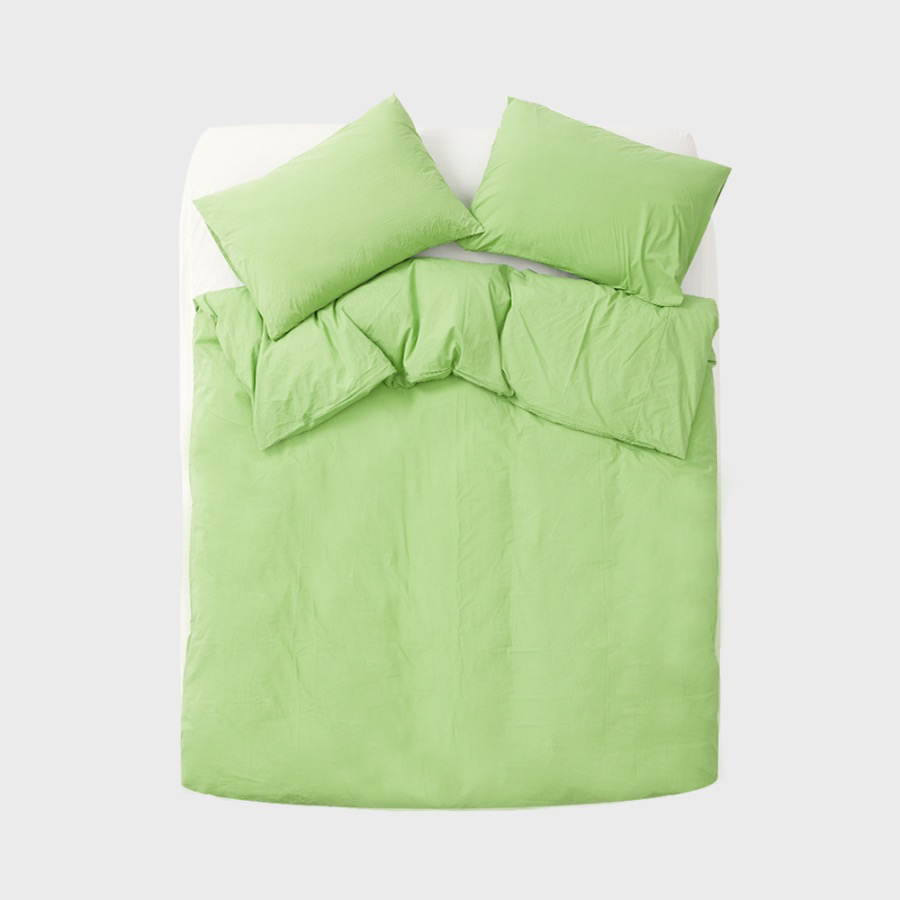스탠다드 이불 베개 커버 세트 - 그린 (SS/Q/K) Standard bedding set - green (SS/Q/K)