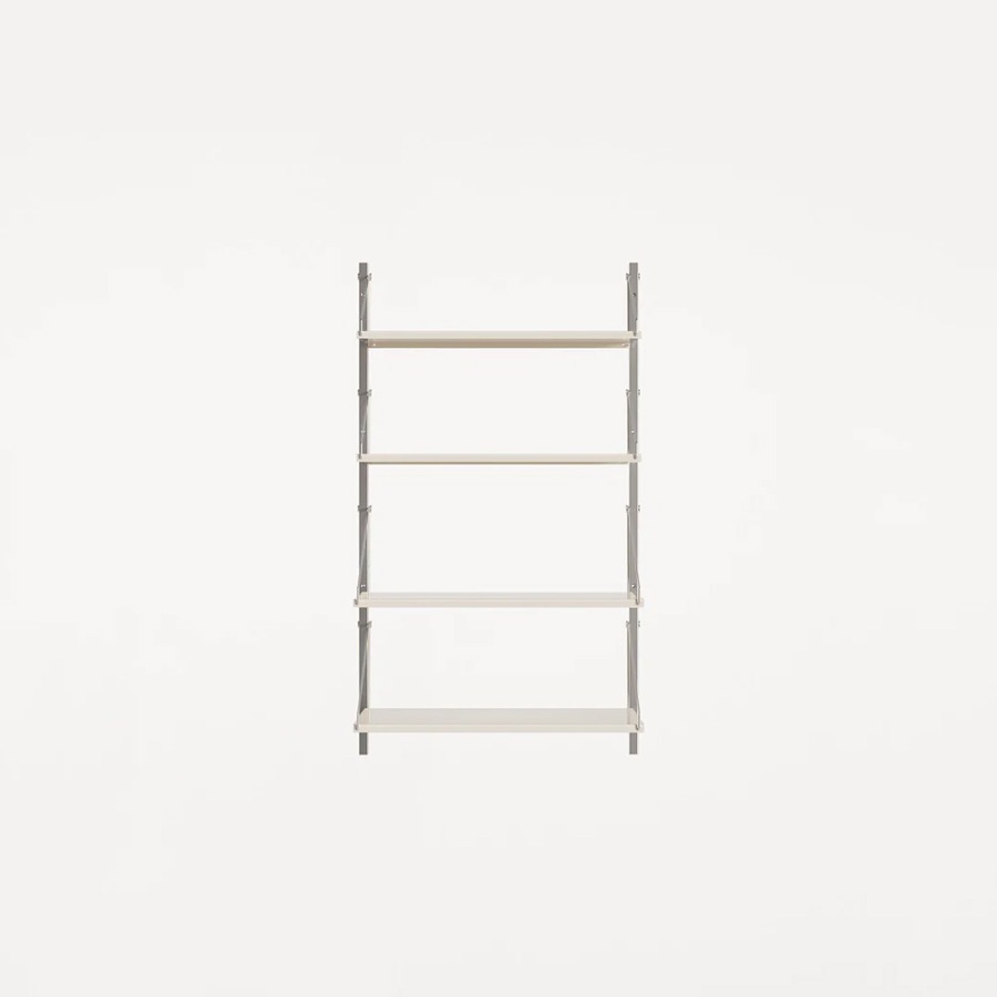 프라마 쉘브 라이브러리 Shelf Library Single Section, H1084 W60 Stainless steel / Warm White