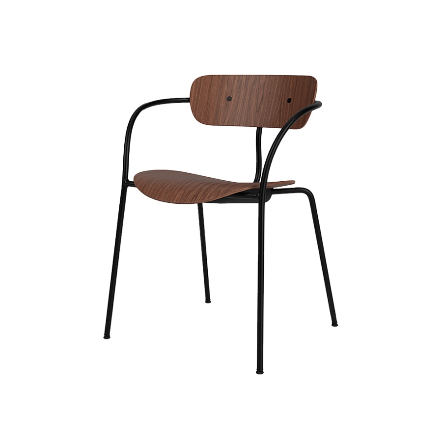 앤트레디션 파빌리온 암체어 Pavilion Arm Chair AV2 Black/Lacquered Walnut/Black Fitting